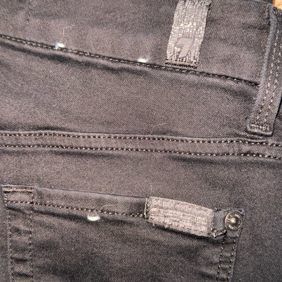 7 For All Mankind Black High-Waisted Skinny Jeans Sz 26 - Picture 4 of 5